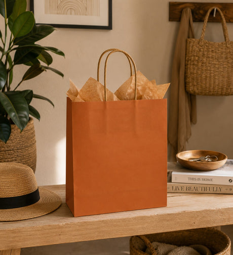 Bolsa Shopper Kraft Óxido L'Arcolaio Regalos Navideños 54X14X45 Cm Cf 10 Pz