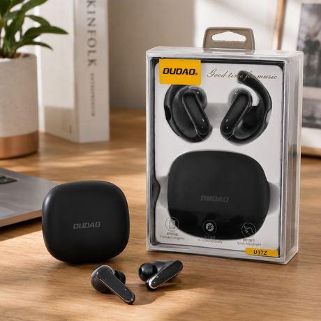 L'Arcolaio Auricolari Bluetooth Wireless TWS con Ganci Sportivi, Touch Control, Audio Hi-Fi, Custodia di Ricarica, Nero