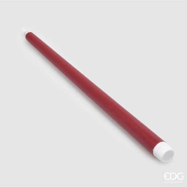 EDG Enzo De Gasperi Juego 2 Velas LED Touch a Varilla Burgundy H34 Ø2,2 cm IP20 – Decoración Navideña