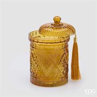 EDG Enzo De Gasperi Candela Natalizia Crystal Profumata White Musk H18 Ø12 cm – Decorazione di Natale