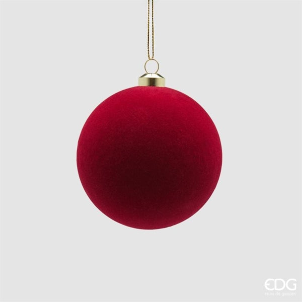 Bolas de Navidad EDG Enzo De Gasperi en Terciopelo Burgundy Ø8 cm – Set 8 Uds