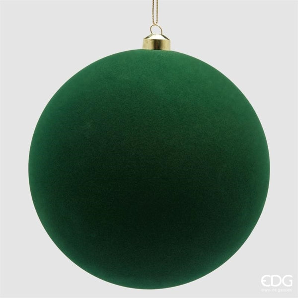 EDG Enzo De Gasperi Bolas de Navidad en Terciopelo Dark Green Ø20 cm – Adorno Navideño