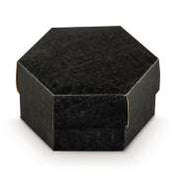 Scotton Caja Hexágono con Divisor 110 x 60 Mm Negro 10 Uds