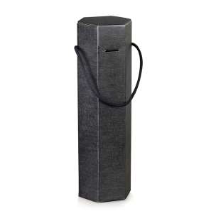 Scotton Caja Secreto Hexágono 1 Botella 95 x 95 x 355 Mm Negro 10 Uds