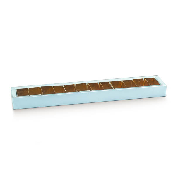 Scotton Caja Cuadrada 360 x 50 x 30 Mm Lino Azul 10 Uds