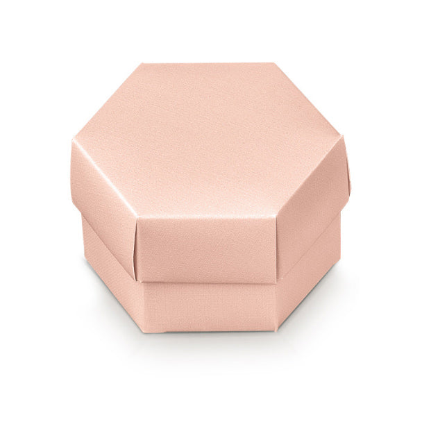 Scotton Caja Hexágono con Divisorio 80 x 55 Mm Lino Chipre 10 Uds