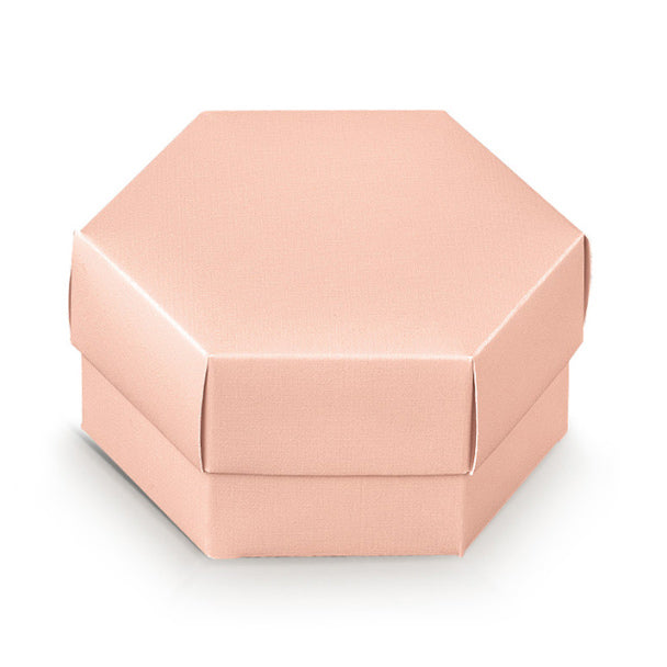 Scotton Caja Hexágono con Divisor 110 x 60 Mm Lino Ciprino 10 Uds