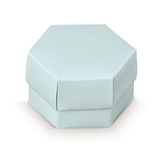 Scotton Caja Hexágono con Divisor 80 x 55 Mm Lino Azul 10 Uds