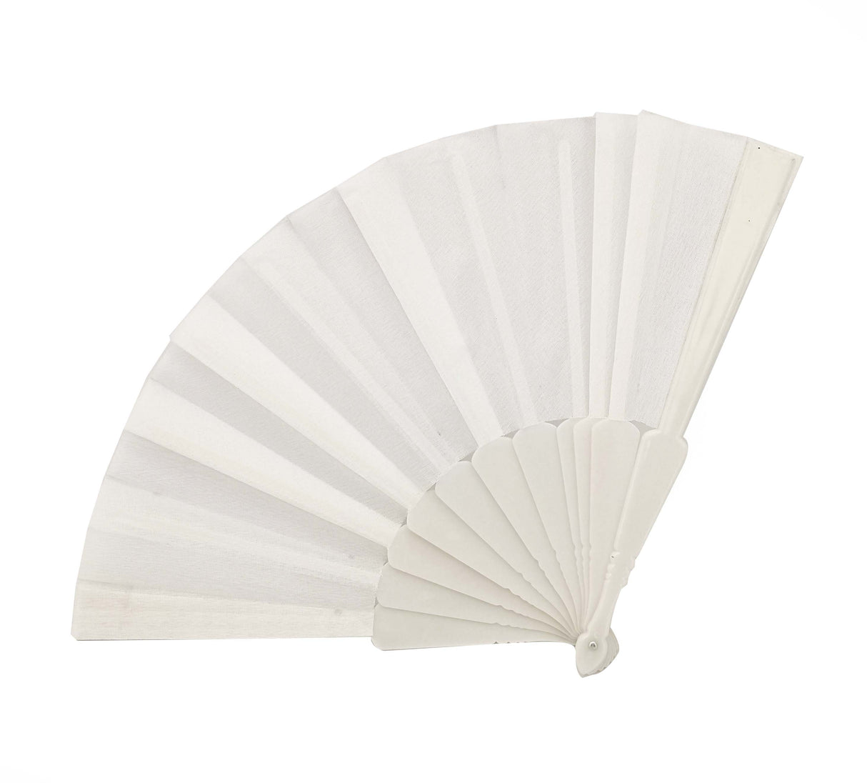 Vimin Box Ventaglio Plastica Stoffa 23 Cm Bianco