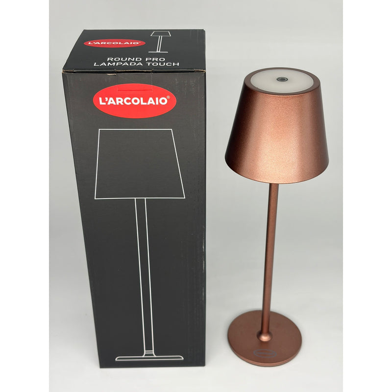 Lámpara LED Touch Recargable H 38 cm 10 x 10 cm IP54 Round Pro Marrón Bronce