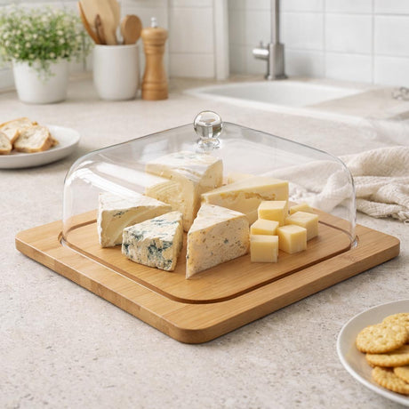 Tabero Portaquesos en Bambú 28 cm
