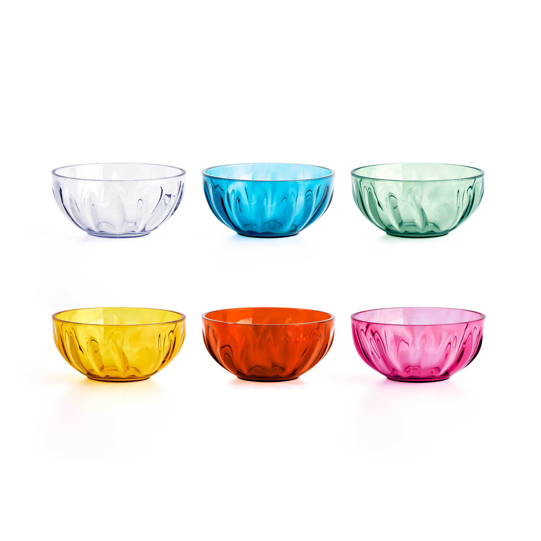 GUZZINI Set 6 Cuencos Chef Line Aqua D 12 Cm en Plástico – Cuencos Coloridos para Mesa y Cocina