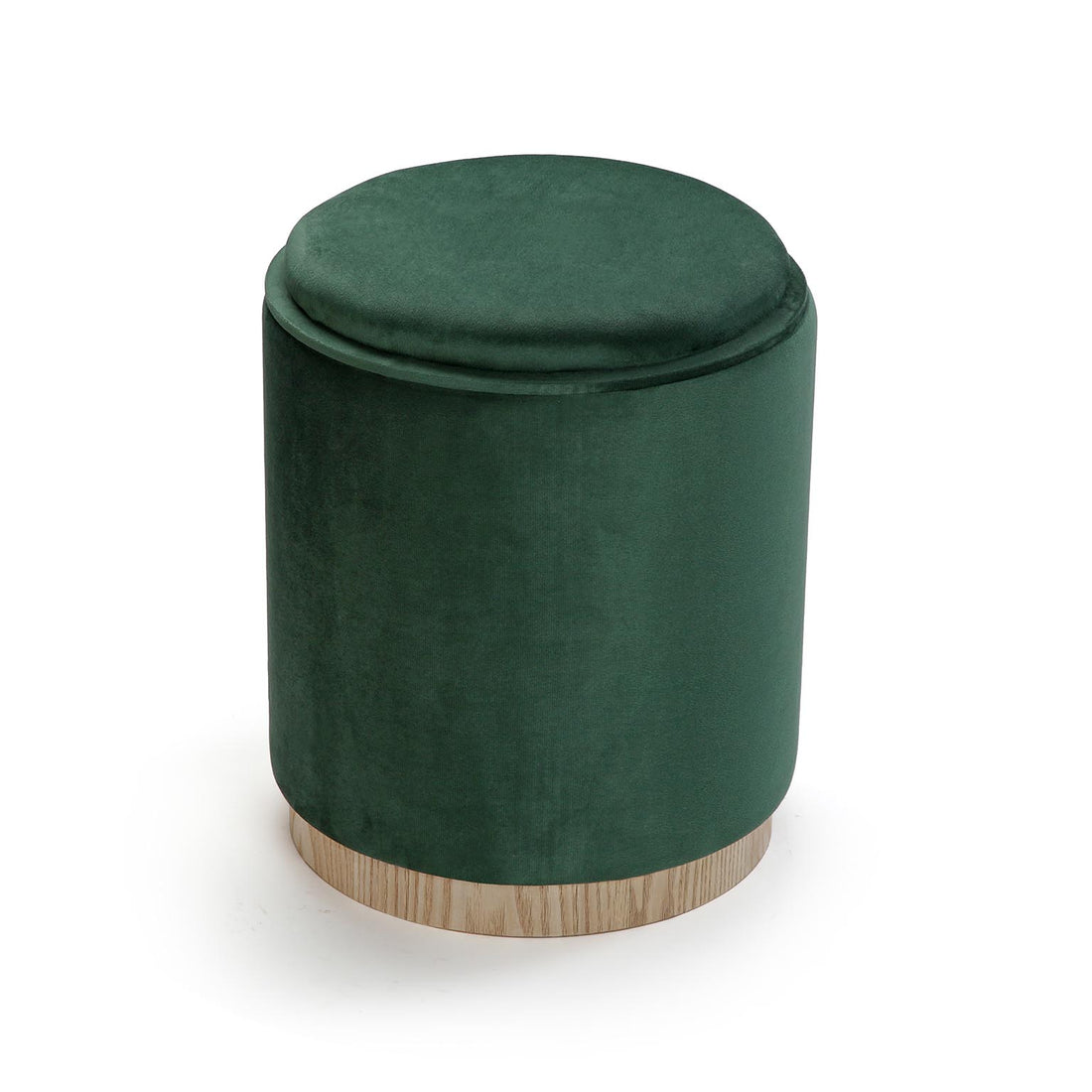 Puff Versa con Almacenamiento y Bandeja Velvet Verde