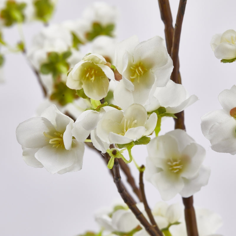 EDG Enzo De Gasperi Rama Flores de Durazno Artificial H 105 Cm Blanco