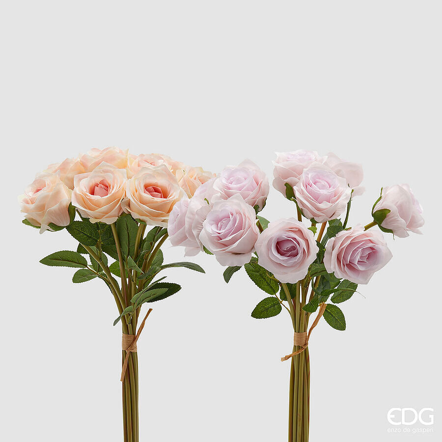 edg enzo de gasperi edg enzo de gasperi mazzo rosa 10 pz con foglie ass h 40 cm bouquet lavender 1 pz ean 8059824531049