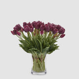 EDG Enzo De Gasperi Ramo de 5 Tulipanes Cerrados Goma H 40 Cm Violeta