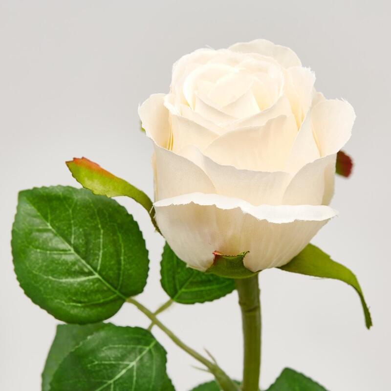 EDG Enzo De Gasperi Rosa Capullo Olis 3 Fg Rama Surt. Alt 51 Cm Planta Artificial Marfil 1 Uds