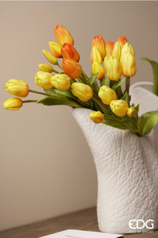 EDG Enzo De Gasperi Ramo de 5 Tulipanes Olis Variados. H 40 Cm Naranja 1 Uds
