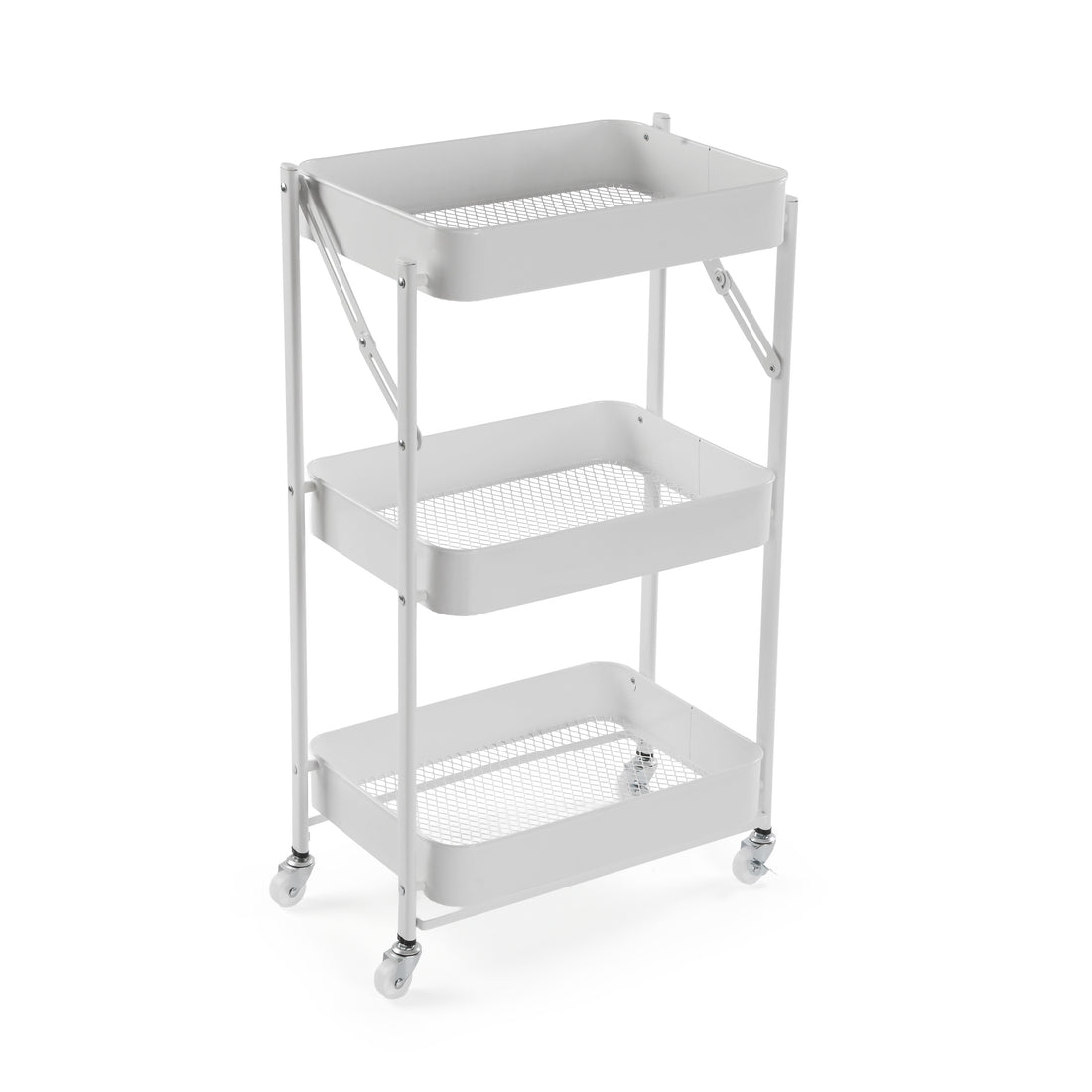 Carrito Plegable Versa en Metal Blanco