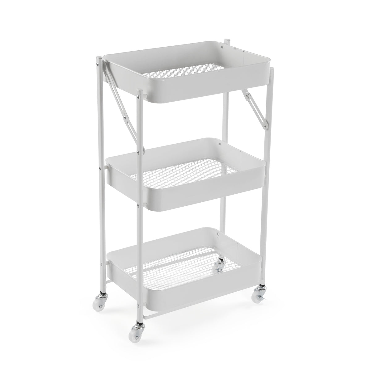Carrito Plegable Versa en Metal Blanco