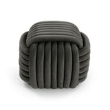 Puf Cuadrado Gris Oscuro