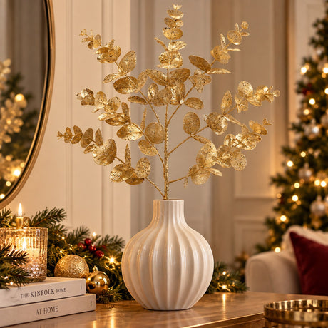 Rama de Eucalipto Gold EDG Enzo De Gasperi H61 cm – Decoración Navideña