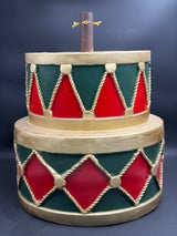 Preciosa Home Base Árbol de Navidad Decorativo Tambor Superpuesto Poliresina 50 x 50 x 45 cm