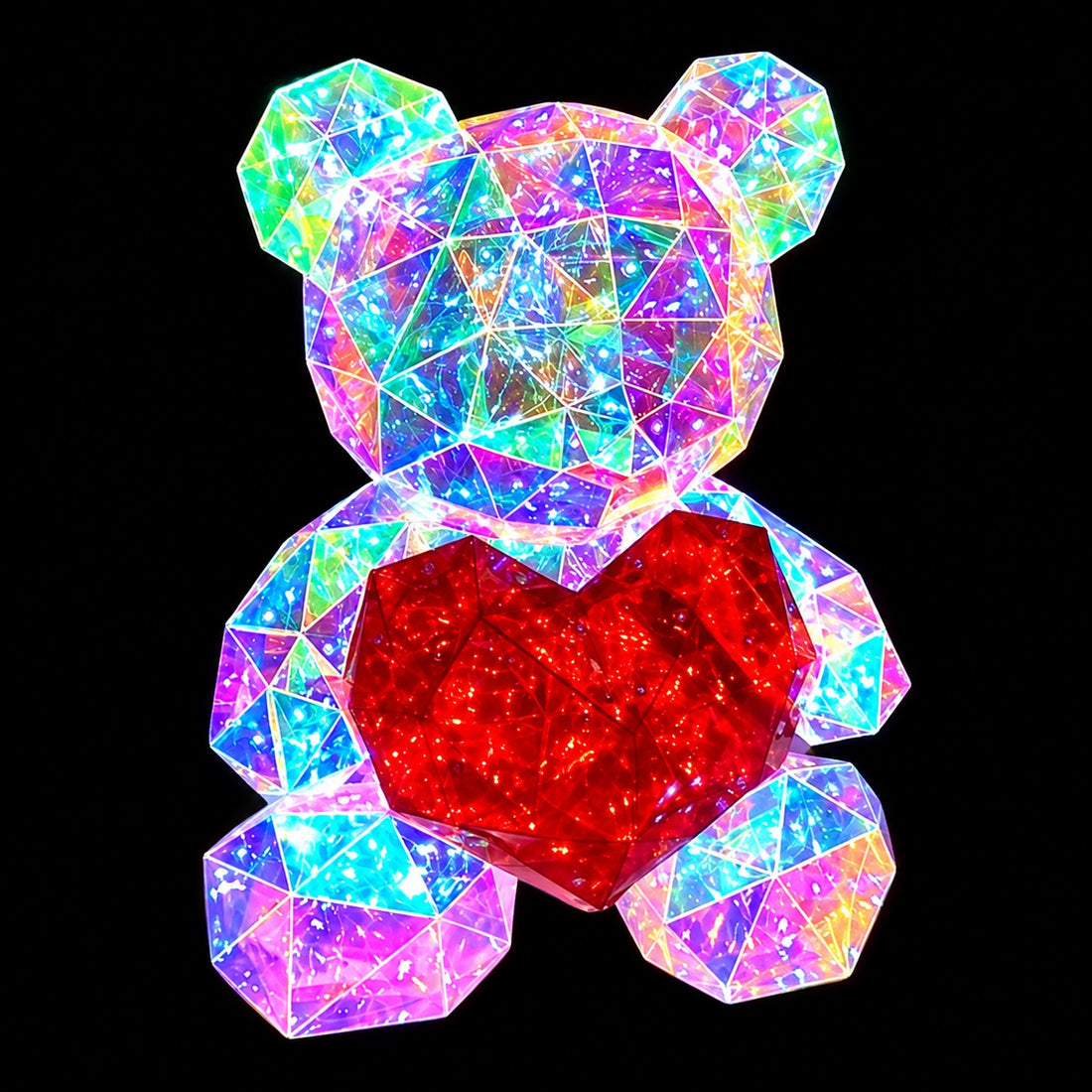 BONTURI CASA HOME DECORATION Oso de Peluche Caja de Regalo 14 x 13 x 17 Cm 70 Leds Batería USB