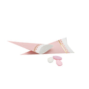 Givi Portaconfetti Coni Carta Stampa 8 x 17 Cm Rosa Oro Cf 10 Pz