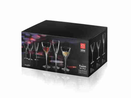 RCR Cristalleria Italiana Fusion 2 - Set da 6 Calici Vino in Vetro