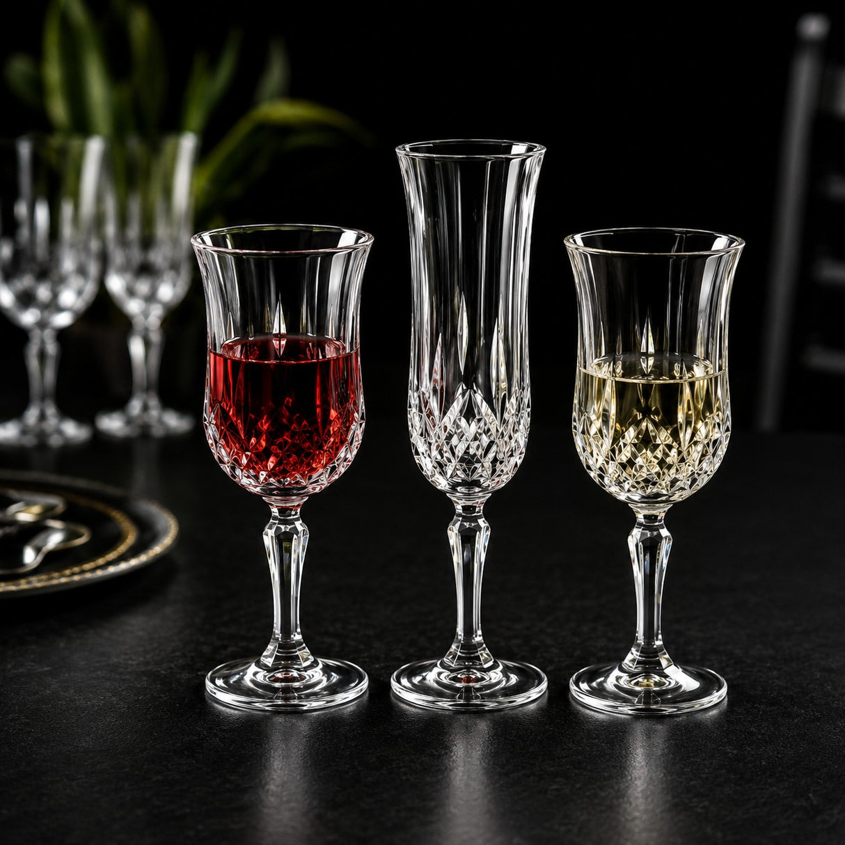 RCR Cristalleria Italiana Opera - FL - Set de 6 Copas Flauta en Cristal