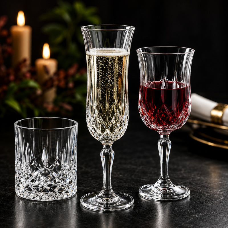 RCR Cristalleria Italiana Opera - FL - Set de 6 Copas Flauta en Cristal