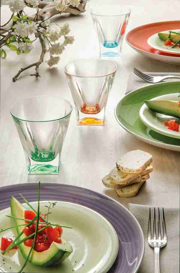 RCR Cristalleria Italiana Fusion Set - 2 - de 6 Copas de Vino Coloreadas