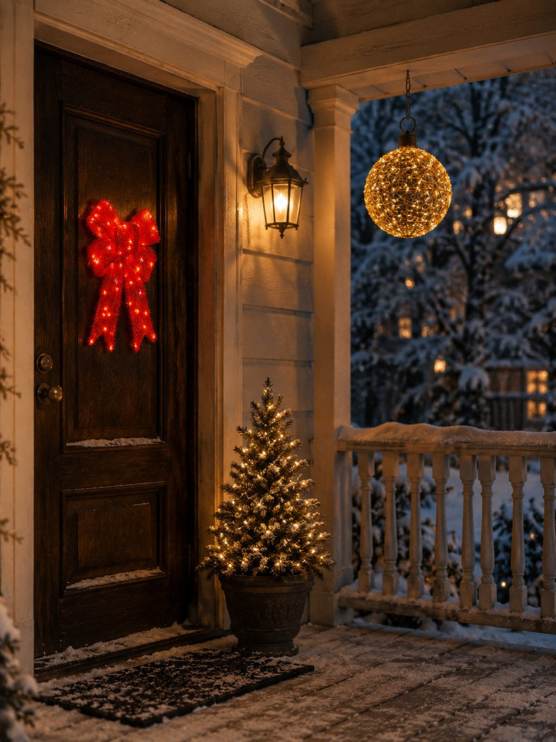 Bonturi Casa LIGHT BOW RED 50 cm di Natale 84 LED