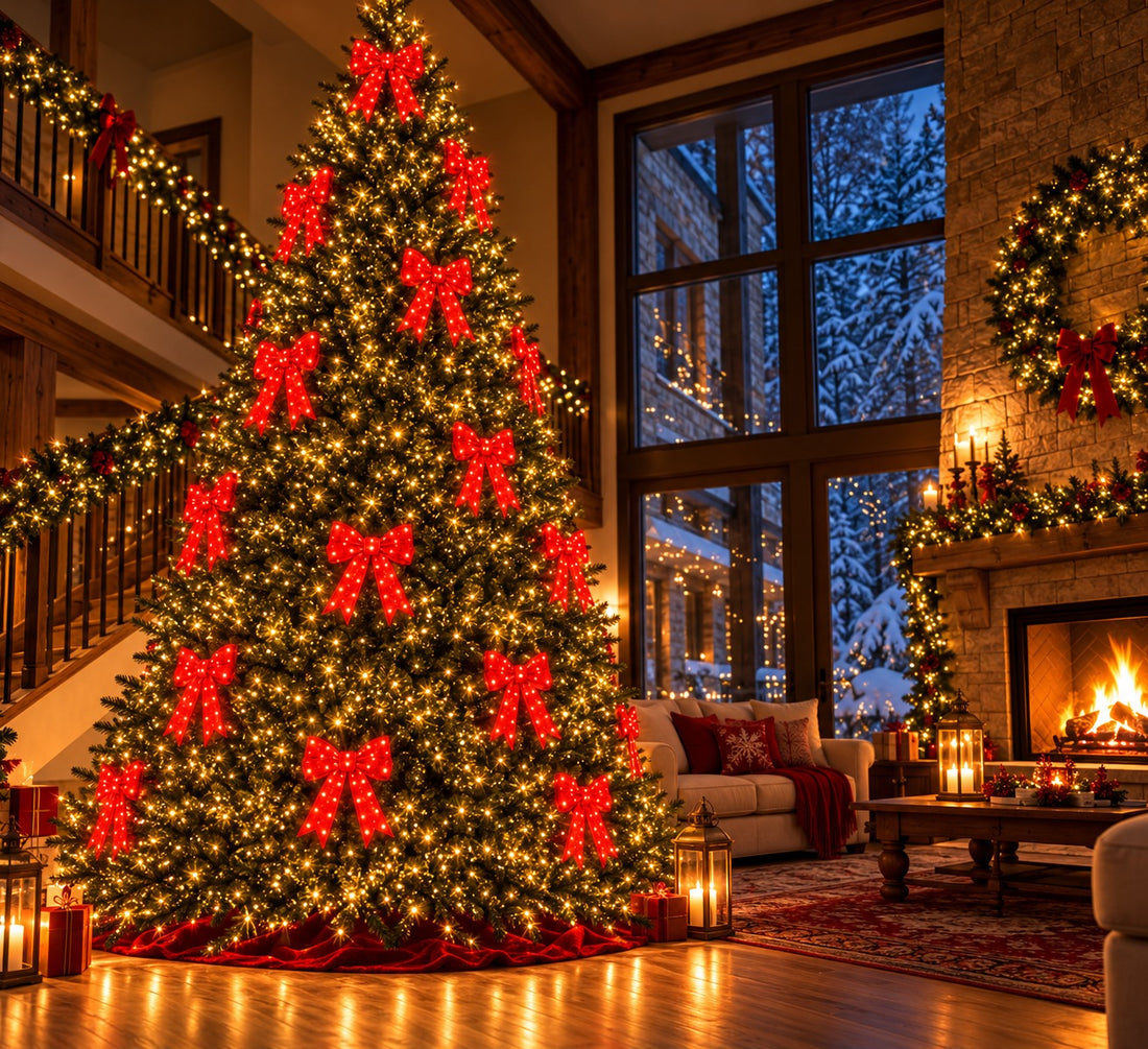 Bonturi Casa Fiocco Rosso Led Navidad 50 cm 84 LED IP 44