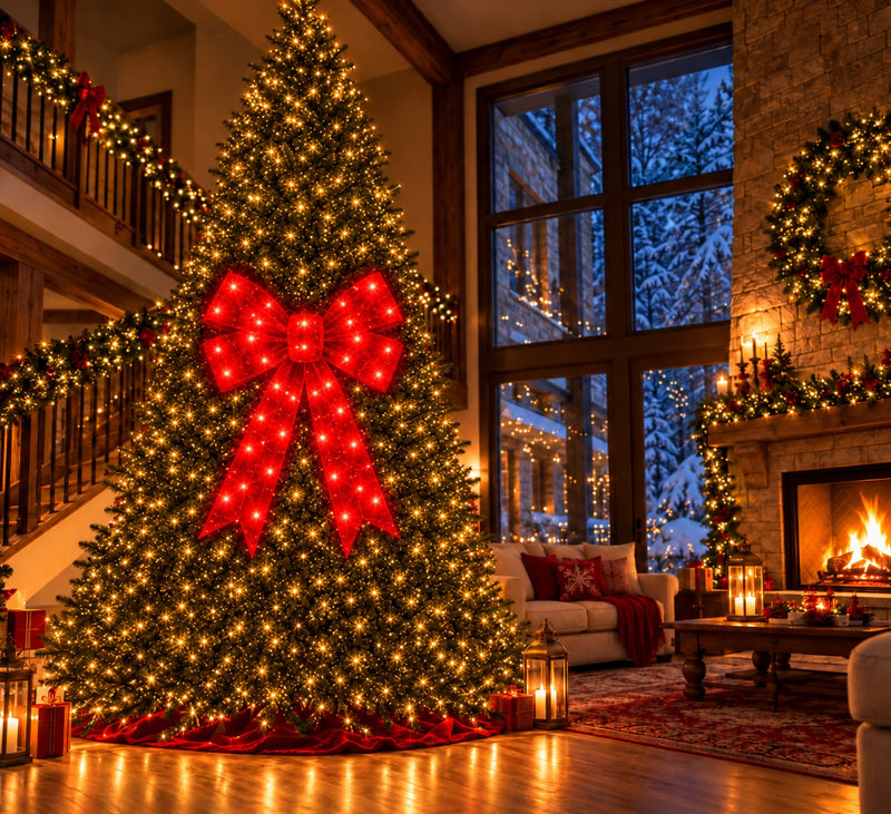 Bonturi Casa Fiocco Rosso Led Navidad 120cm 168 LED ip 44