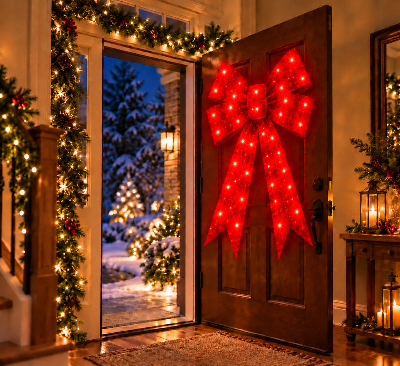 Bonturi Casa Fiocco Rosso Led Navidad 120cm 168 LED ip 44
