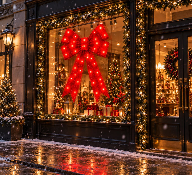 Bonturi Casa Fiocco Rosso Led Navidad 160cm 216 LED IP 44
