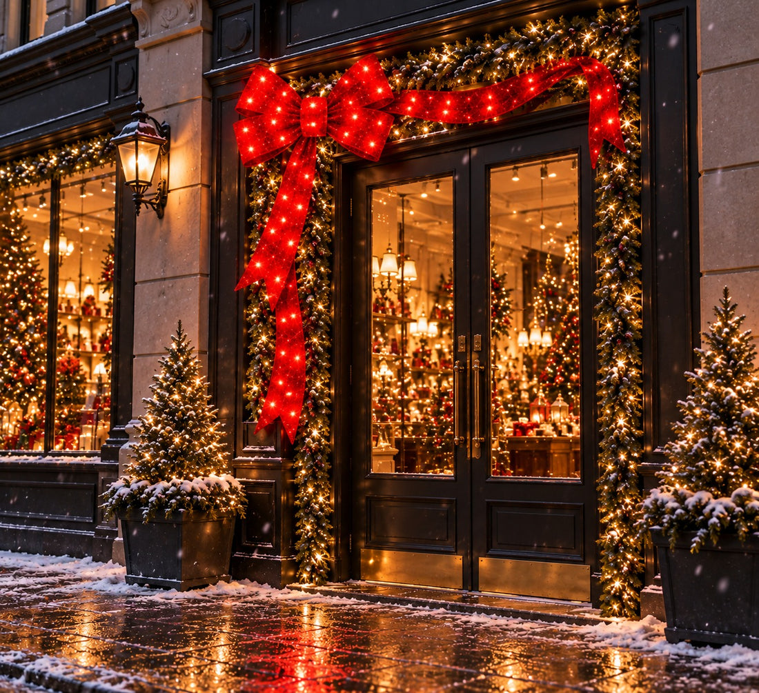 Bonturi Casa Fiocco Rosso Led Navidad 160cm 216 LED IP 44