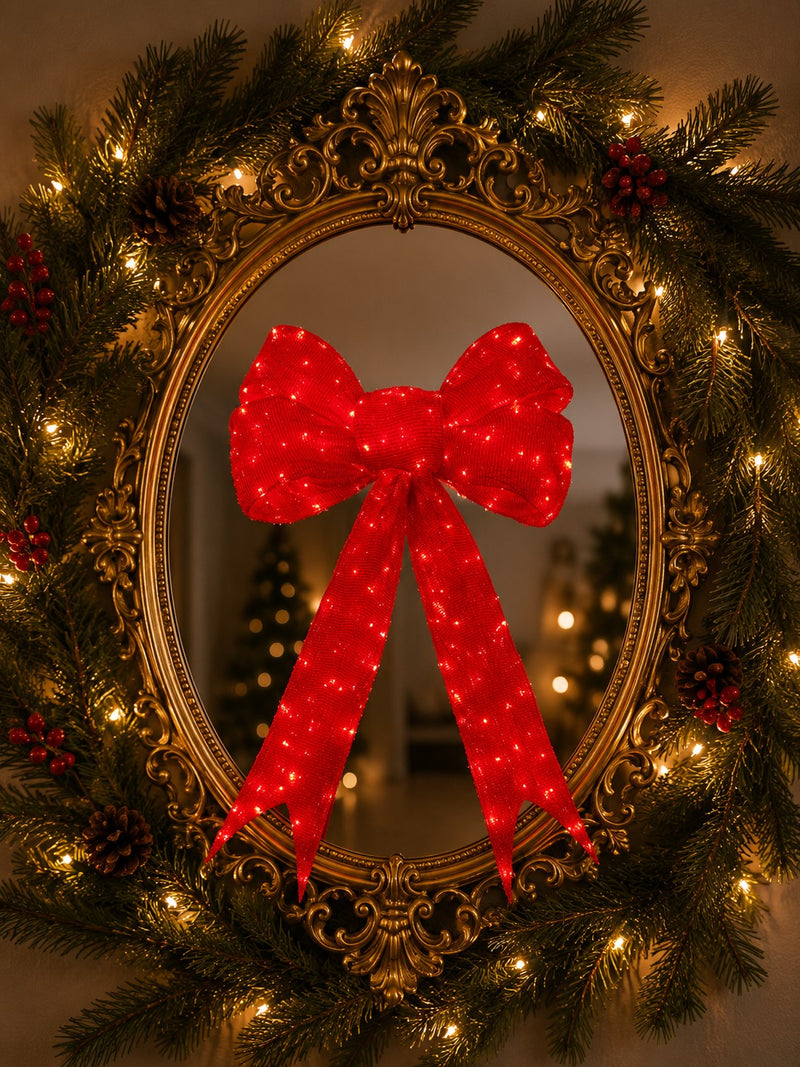 Bonturi Casa LIGHT BOW RED di Natale 210cm  368 LED