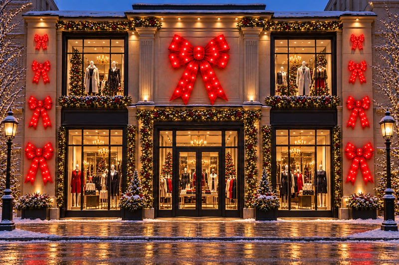 Bonturi Casa Fiocco Rosso Led Navidad 160cm 216 LED IP 44