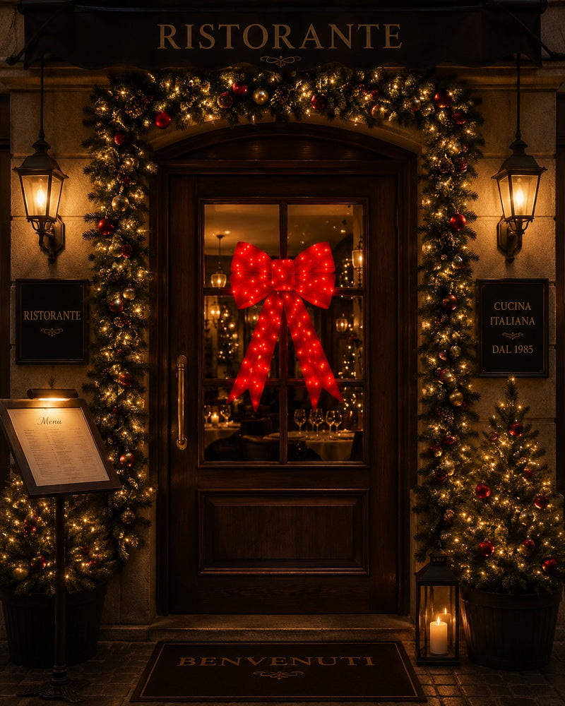 Bonturi Casa LIGHT BOW RED di Natale 120cm  168 LED