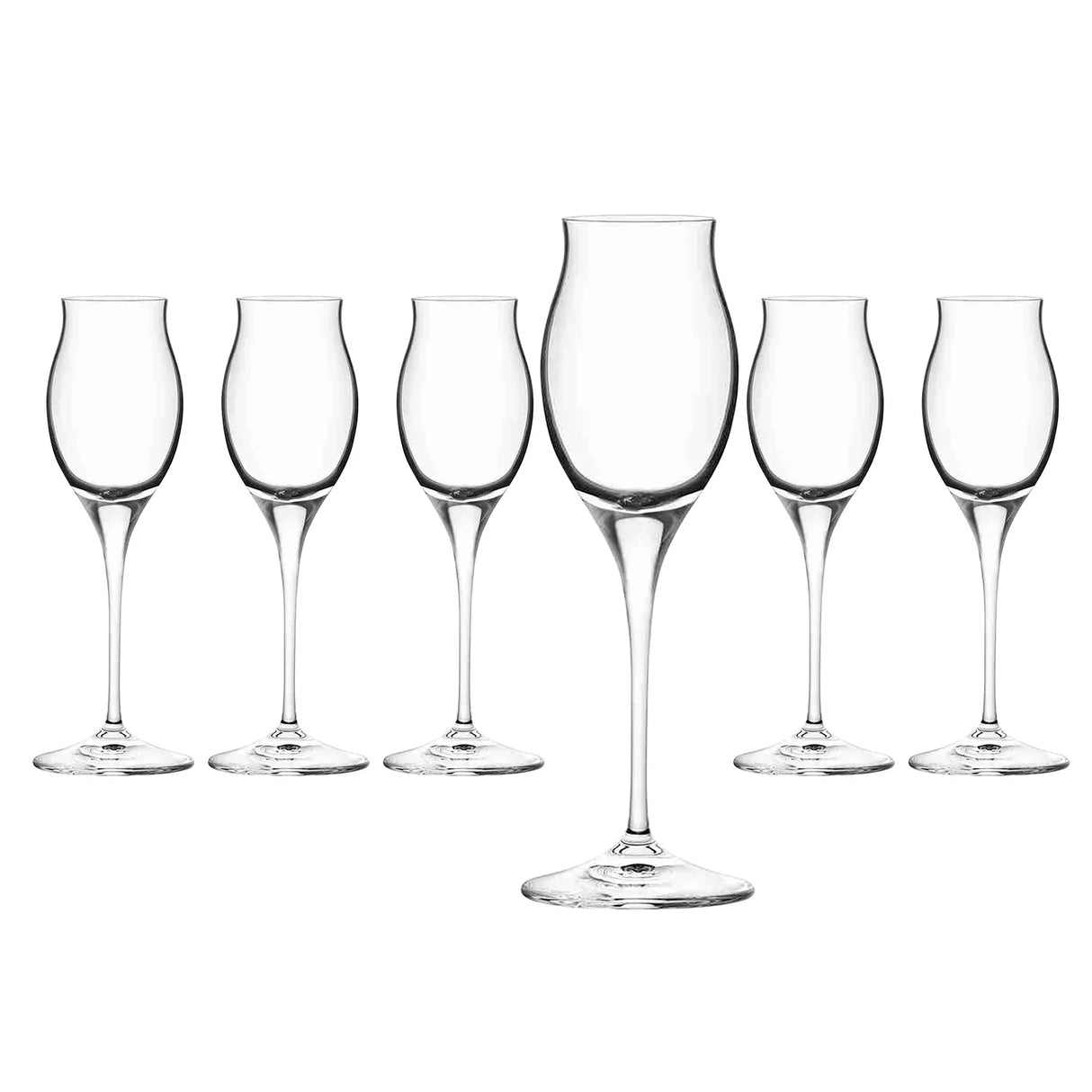 RCR Cristallería Italiana Invino - I10 Licor - Juego de 6 Copas de Licor en Vidrio