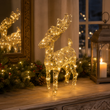 EDG Enzo De Gasperi Decoración Reno Navideño Led Trenzado 40 MicroLed H 37 Cm L 25 Cm L 12 Cm IP20 Gold