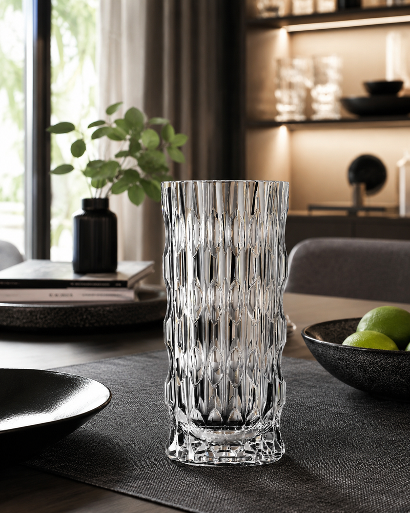 Jarrón de Cristal RCR Cristalleria Italiana Joker con Cristal Luxion® Altura 280 mm
