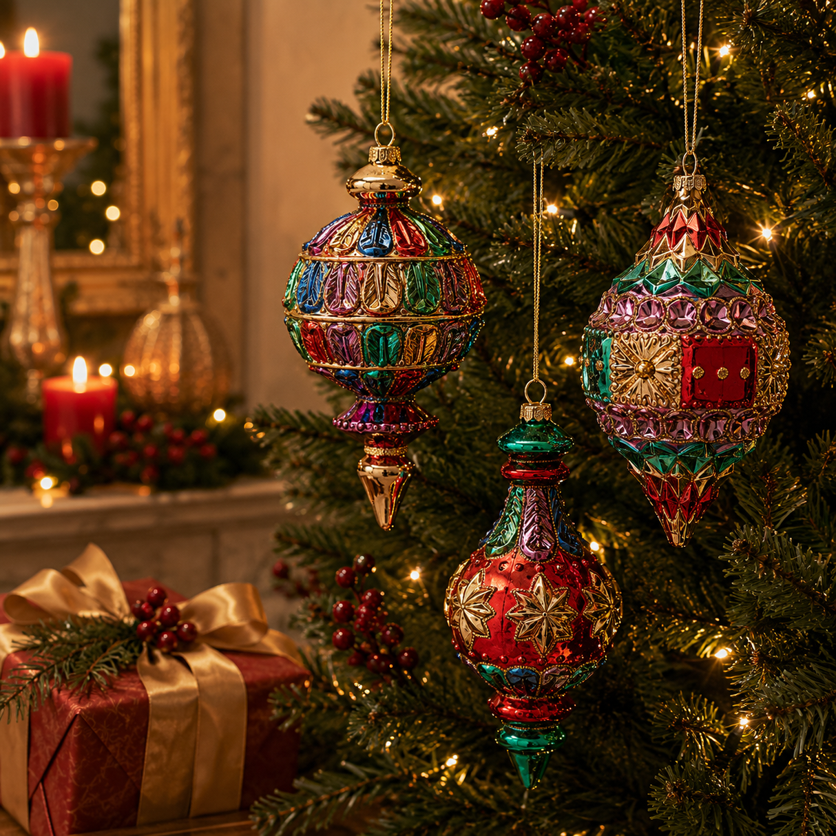 EDG Enzo De Gasperi Adorno Navideño Bola Trompo Huso Geometrías Surt. Al 16 Cm Multicolor 1 Pz