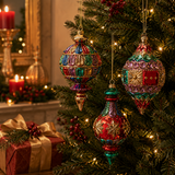 EDG Enzo De Gasperi Adorno Navideño Bola Trompo Huso Geometrías Surt. Al 16 Cm Multicolor 1 Pz