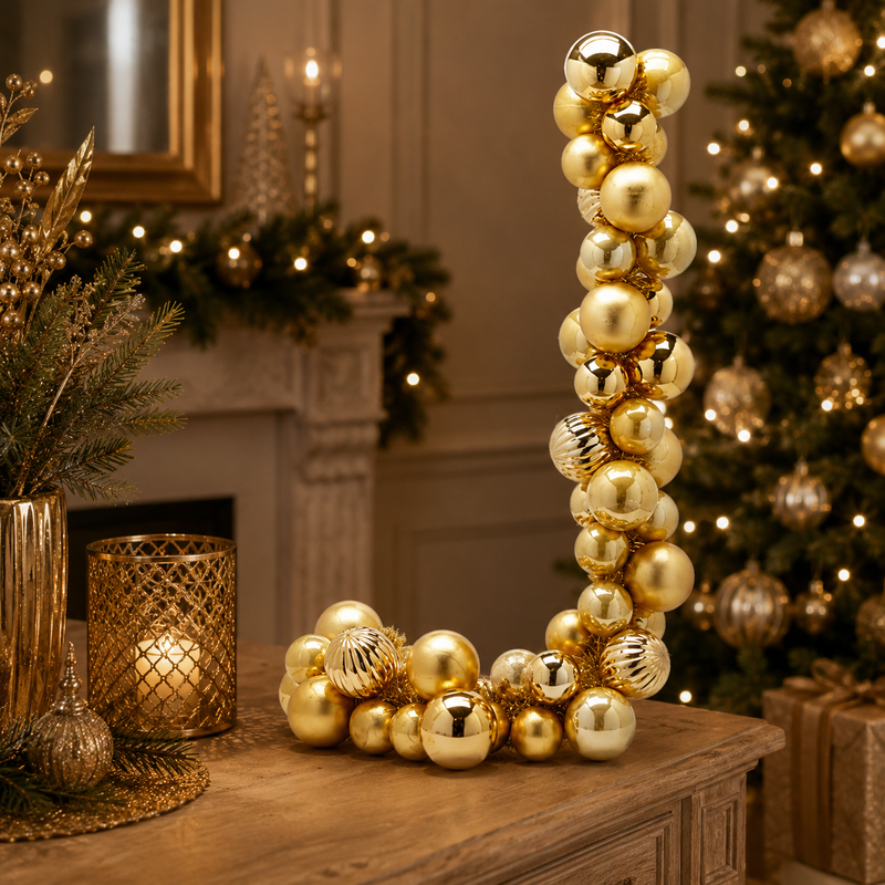 EDG Enzo De Gasperi Festón Navidad PallasMix X 50 L 170 Cm D 8 Cm D 10 Cm Oro