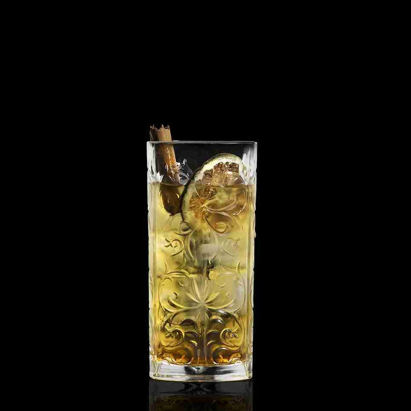 RCR Cristalleria Italiana Tattoo HB - Juego de 6 Vasos Long Drink de Cristal
