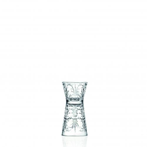 RCR Cristalleria Italiana Tattoo - Set de 6 Vasos Reloj de Arena para Chupito o Jigger en Vidrio